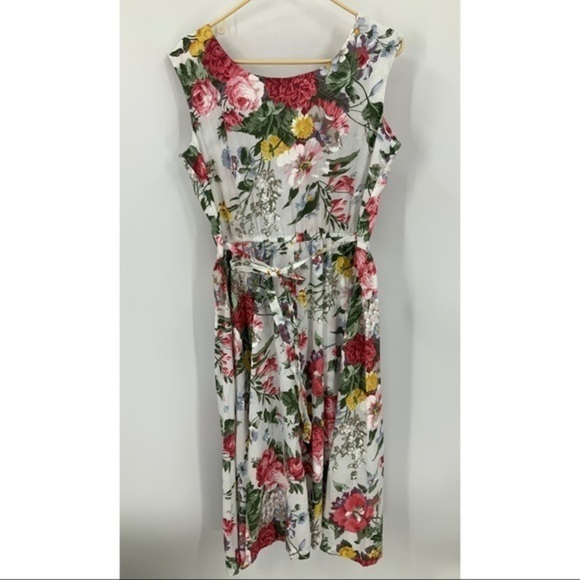 Allison J made in the USA Vintage Cottage core sleeveless floral print dress - Picture 2 of 8